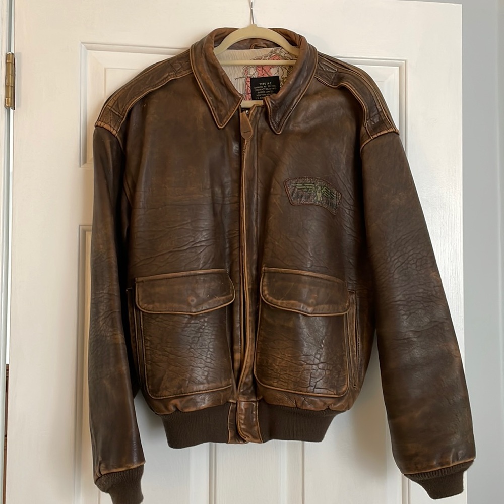 Vintage Mens Avirex Type A2 Leather Jacket